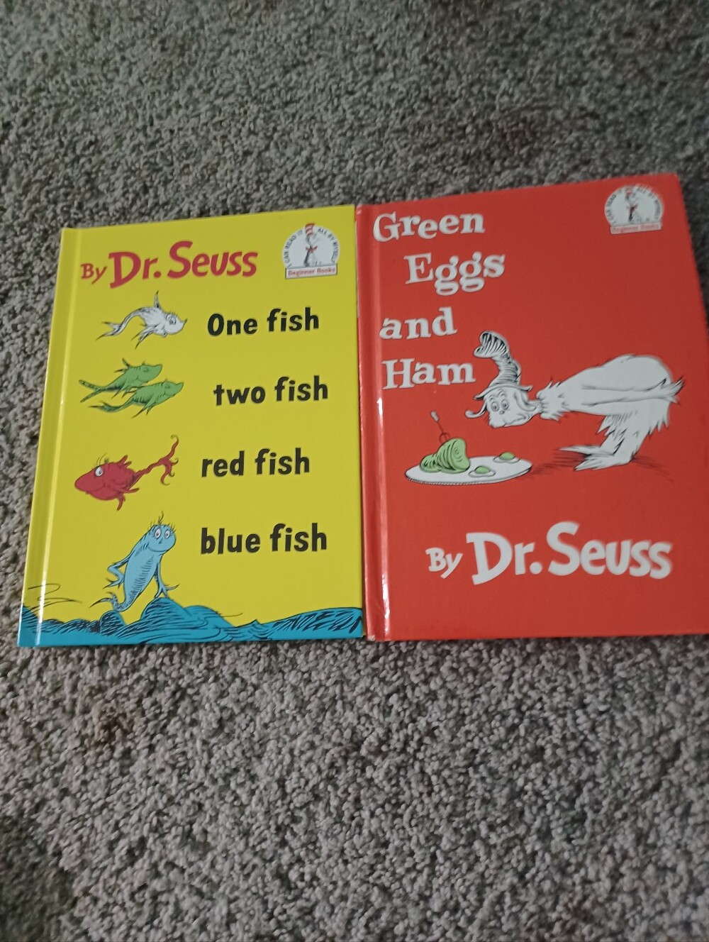 Set of 2 Dr. Seuss Beginner Books: One Fish Two Fish & Green Eggs and Ham